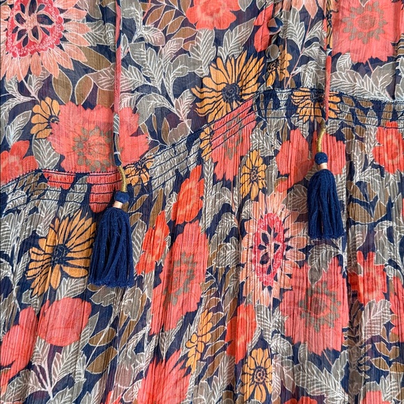 This item is the Anthropologie The Marais Printed Chiffon Maxi Dress size small - Picture 7 of 9